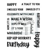 Karen Burniston - Birthday/Belated Clear Stamps