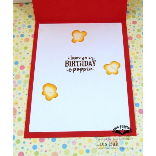 Karen Burniston - Popcorn Phrases clear stamps