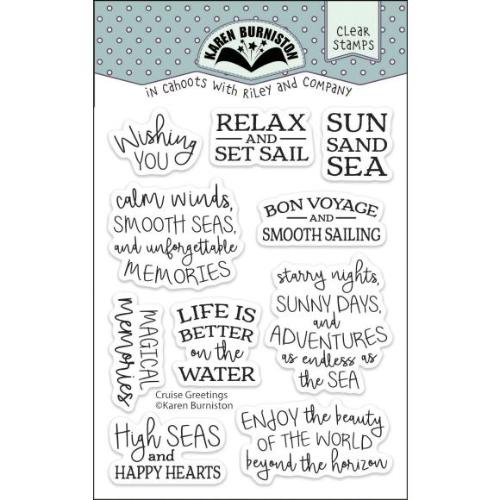 Karen Burniston - Cruise Greetings clear stamps