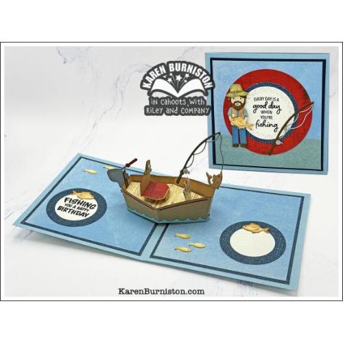 Karen Burniston - Fishing Phrases clear stamps