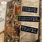 Elizabeth Craft Designs Remember Moments A6 Stamps Travel Phrases (CS365)