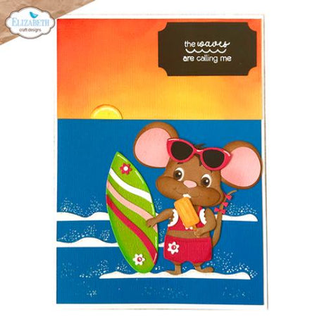 Elizabeth Craft Designs Good Times Stamps Summer Travel Sentiments (CS411)