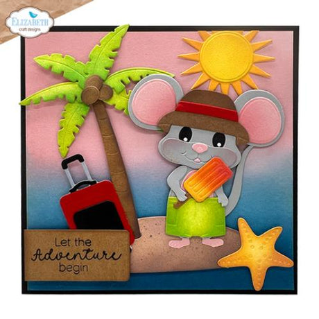 Elizabeth Craft Designs Good Times Stamps Summer Travel Sentiments (CS411)