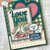Elizabeth Craft Designs Romantic Revival Stamps Postcard Parts (CS429)
