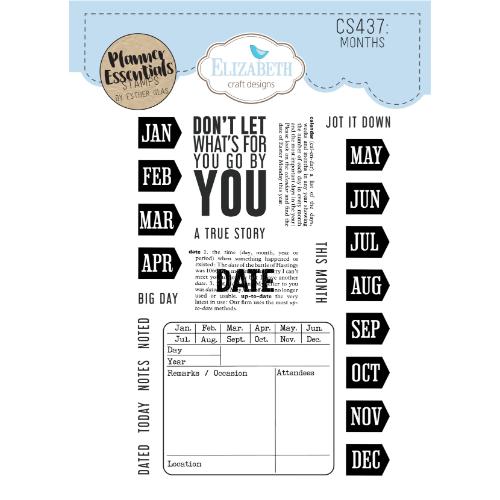 Elizabeth Craft Designs - Months Stamp Set (CS437)