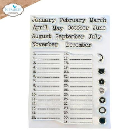 Elizabeth Craft Designs - Dates to remember Stamp Set