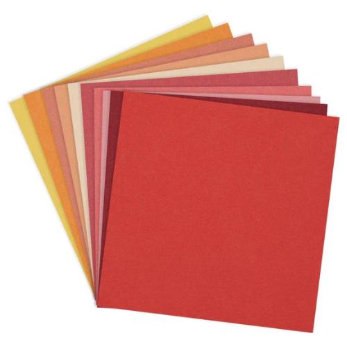Spellbinders - Warm Assortment ColorWheel Cardstock 12" x 12" - 20 Sheets - Postage as per Actual
