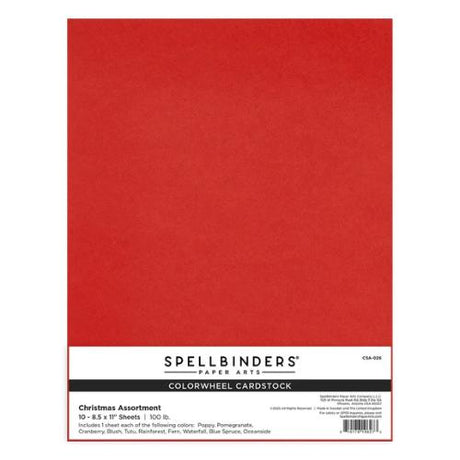 Spellbinders - Christmas Assortment ColorWheel Cardstock 8.5 x 11" - 10 Sheets