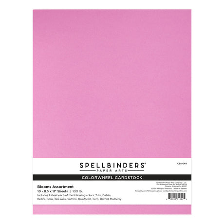 Spellbinders Blooms ColorWheel Cardstock Assortment 8.5 x 11" - 10 Sheets- Postage as per Actual