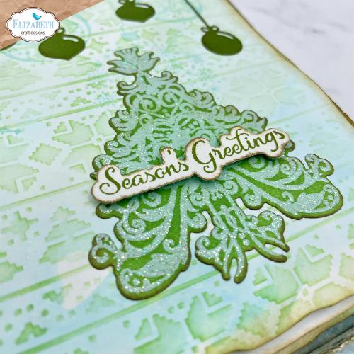 Elizabeth Craft Designs December Romance Stamp & Die Christmas Phrases