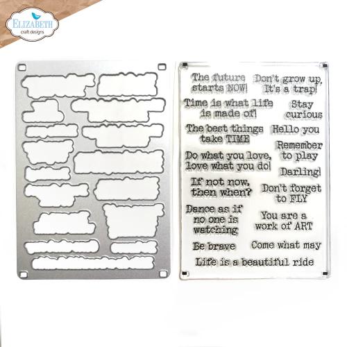 Elizabeth Craft Designs - Journal Phrases 4 Stamp and Die Set