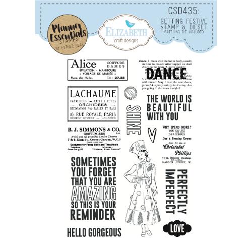 Elizabeth Craft Designs - Getting Festive Stamp and Die Set (CSD435)