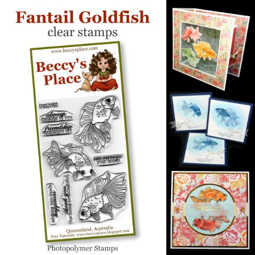 Beccy's Place - Fantail Goldfish clear stamps