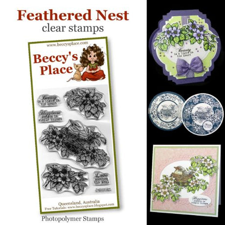 Beccy's Place - Feathered Nest clear stamps