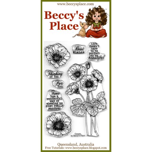 Beccy's Place - Geums clear stamps