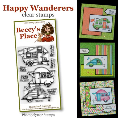 Beccy's Place - Happy Wanderers clear stamp set