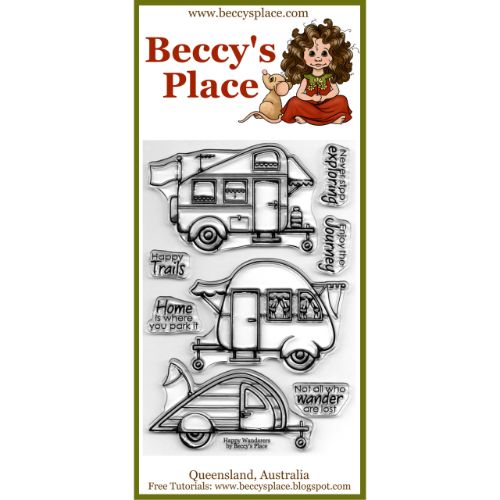 Beccy's Place - Happy Wanderers clear stamp set