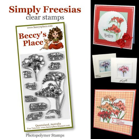 Beccy's Place - Simply Freesias clear stamps