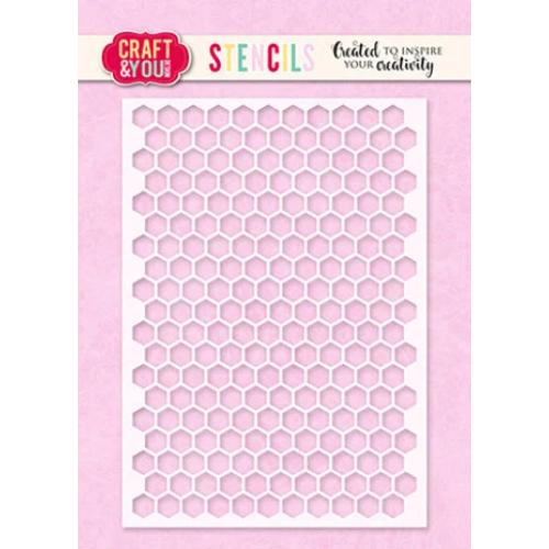 Craft & You Design Honeycomb A6 Stencil (CYD-SC008)