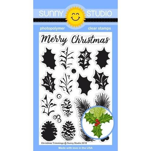 Sunny Studios - Christmas Trimmings Stamps