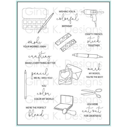 GKD Crafty Notes Stamp Set