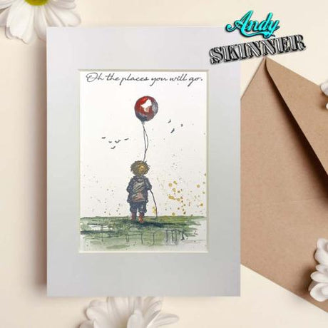Andy Skinner The Places You Will Go 3.5 in x 5.25 in Pre Cut Rubber Stamp