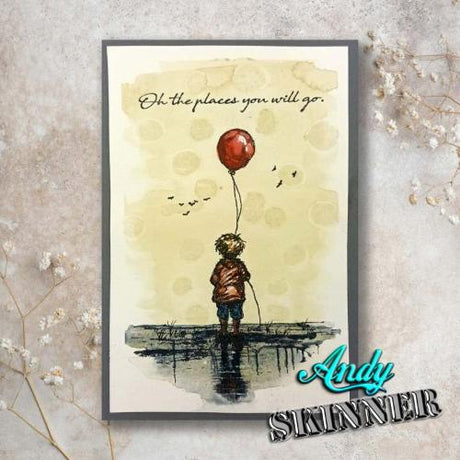 Andy Skinner The Places You Will Go 3.5 in x 5.25 in Pre Cut Rubber Stamp