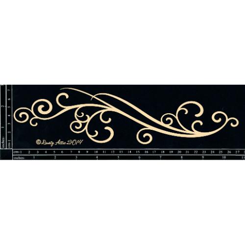 The Dusty Attic - Scroll Border 1 Chipboard - DA0219M