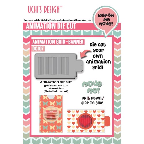 Uchi's Animation Die Banner Animation Grid 1.6"X2.7"