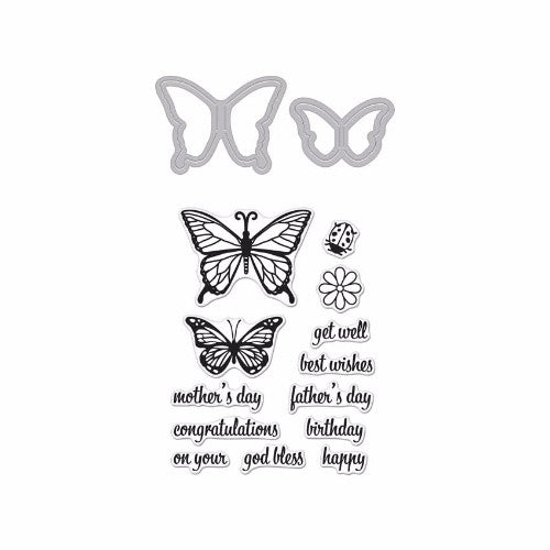 Hero Arts - Butterfly Pair Stamp & Cut