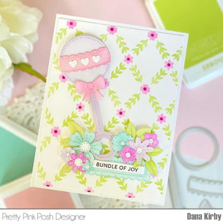 Pretty Pink Posh - Baby Rattle Shaker Dies