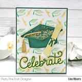 Pretty Pink Posh - Graduation Cap Shaker Dies