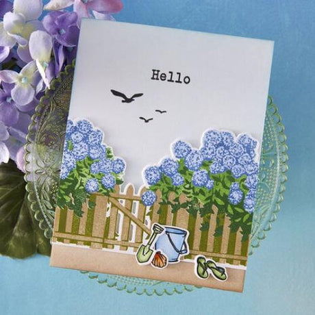 Hero Arts - Coastal Blooms HeroScape Stamp & Cut Set from the Seaside Blooms Collection