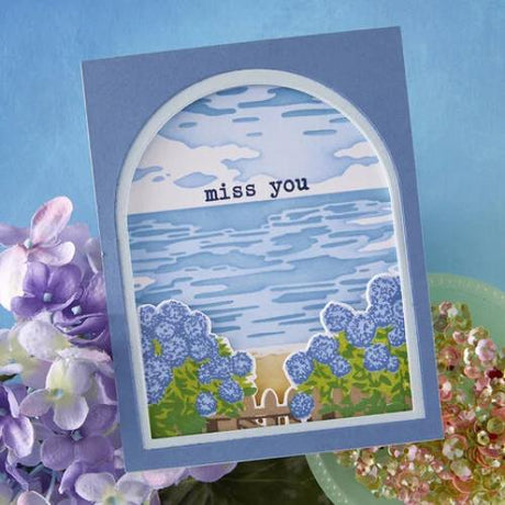 Hero Arts - Coastal Blooms HeroScape Stamp & Cut Set from the Seaside Blooms Collection