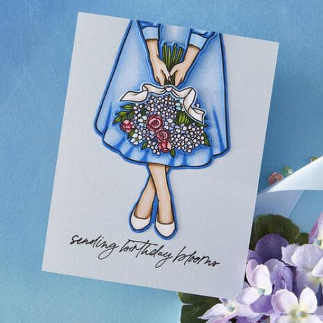 Hero Arts - Summer Bouquet Stamp & Cut Set from the Seaside Blooms Collection