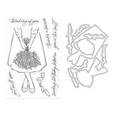 Hero Arts - Summer Bouquet Stamp & Cut Set from the Seaside Blooms Collection