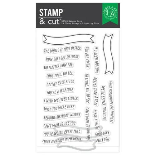 Hero Arts - Banner Days Stamp & Cut Set from the Summer by The Shore Collection