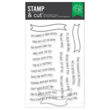 Hero Arts - Banner Days Stamp & Cut Set from the Summer by The Shore Collection