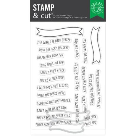 Hero Arts - Banner Days Stamp & Cut Set from the Summer by The Shore Collection