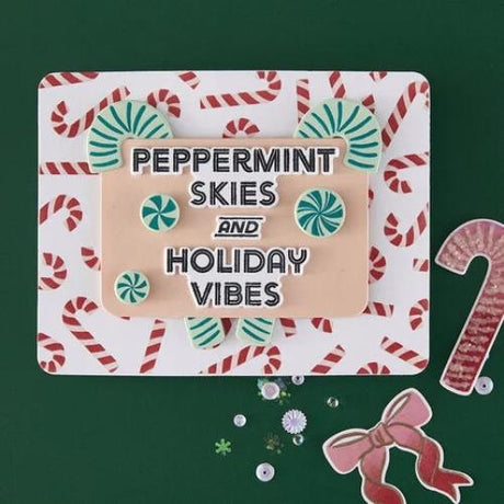 Hero Arts - A Little Merri-Mint Stamp & Cut Set from the Candy Cane Season Collection