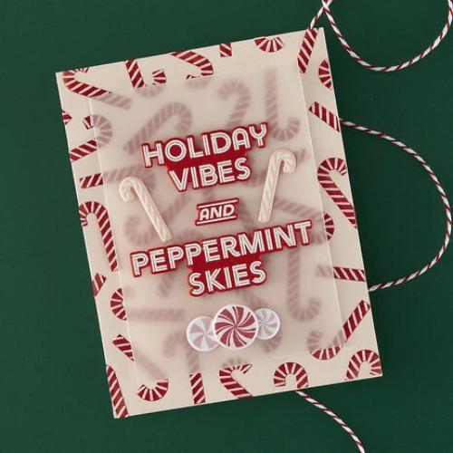 Hero Arts - A Little Merri-Mint Stamp & Cut Set from the Candy Cane Season Collection