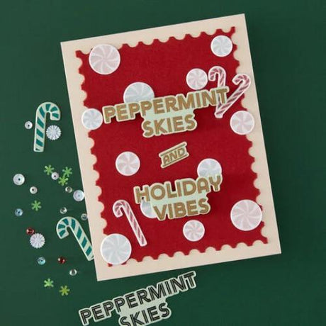 Hero Arts - A Little Merri-Mint Stamp & Cut Set from the Candy Cane Season Collection