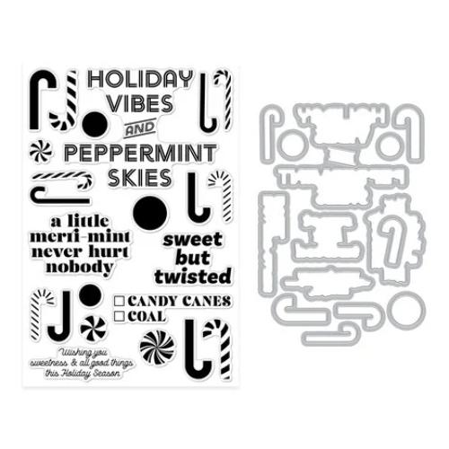 Hero Arts - A Little Merri-Mint Stamp & Cut Set from the Candy Cane Season Collection