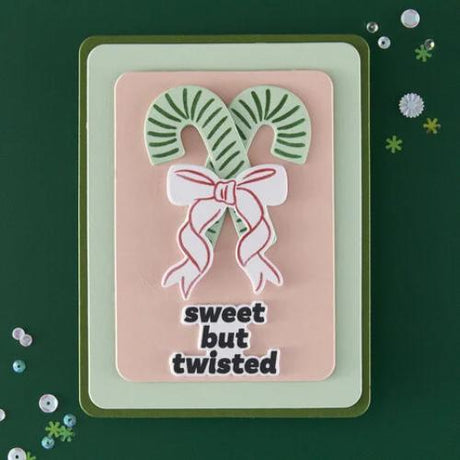 Hero Arts - Candy Cane Swag Stamp & Cut Set from the Candy Cane Season Collection
