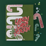 Hero Arts - Candy Cane Swag Stamp & Cut Set from the Candy Cane Season Collection