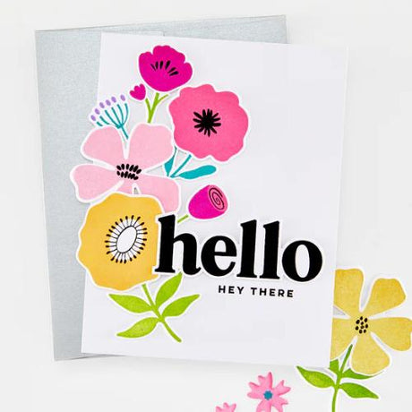 Hero Arts Abstract Floral Stamp & Cut