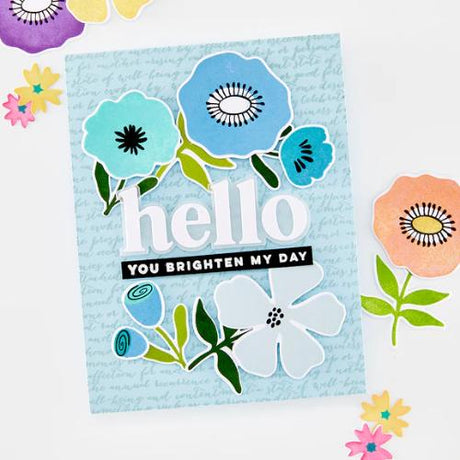 Hero Arts Abstract Floral Stamp & Cut