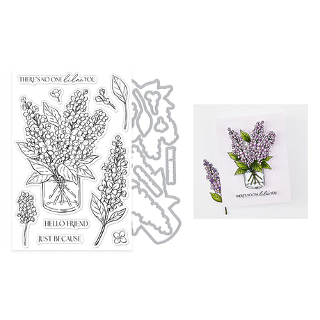 Hero Arts No One Lilac You Stamp & Cut Set
