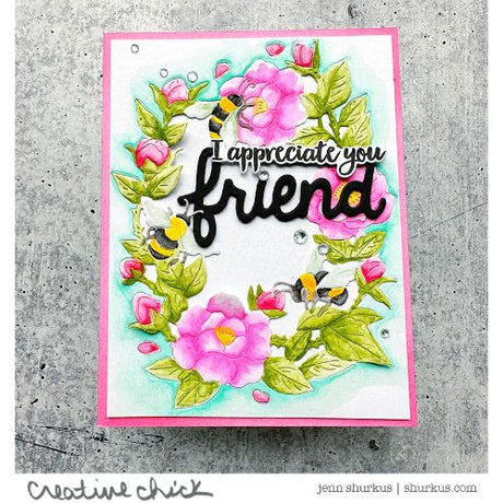 Hero Arts - Bee Florals Window Fancy Die