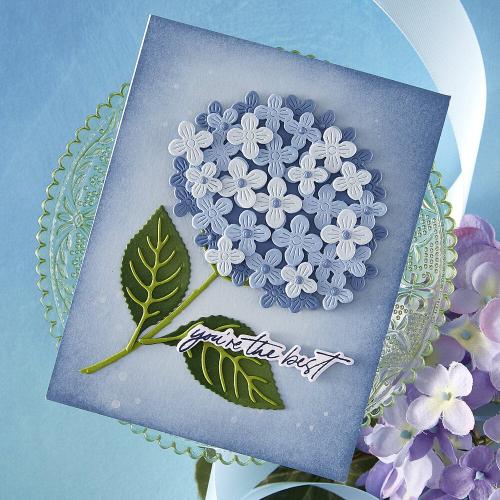 Hero Arts - Layered Hydrangea Etched Dies from the Seaside Blooms Collection